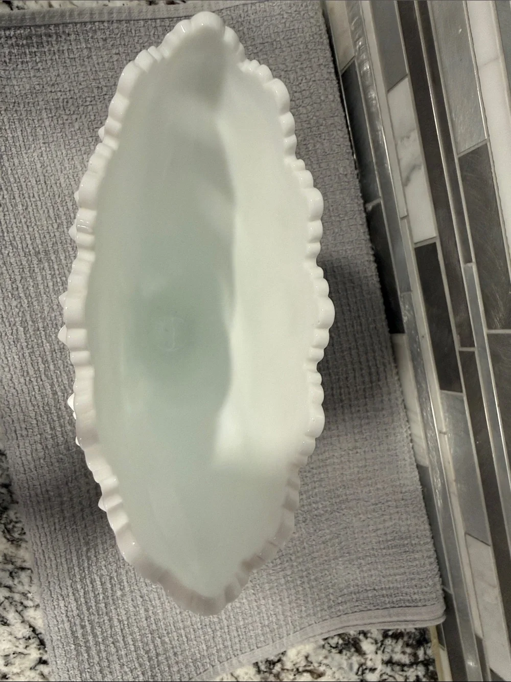 Hobnail Milk Glass Pedestal Vase